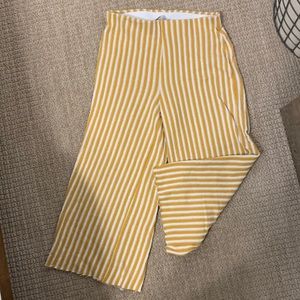 Zara striped wide leg capri